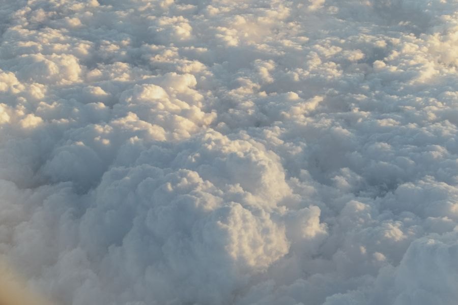 A sea of clouds seen from above